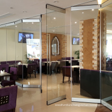 Indoor Office Removable Stable Separation Types Of Interior Sliding Glass Curved Wall Partition For Multifunction Room